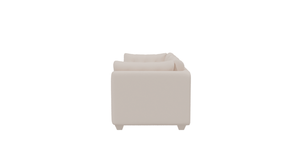 Elegant Modern Fabric Sofa 3D Model - Professional 3D Model Render 2