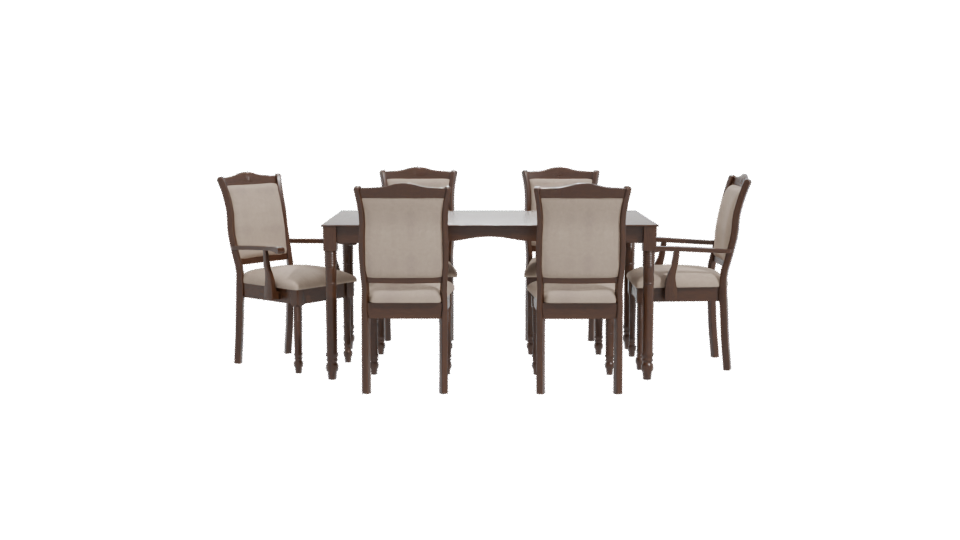 Lorca Dining Table Set 3D - Professional 3D Model Render 11