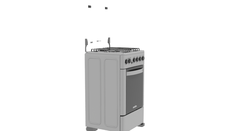 Realistic Cooking Stove Model - Professional 3D Model Render 9
