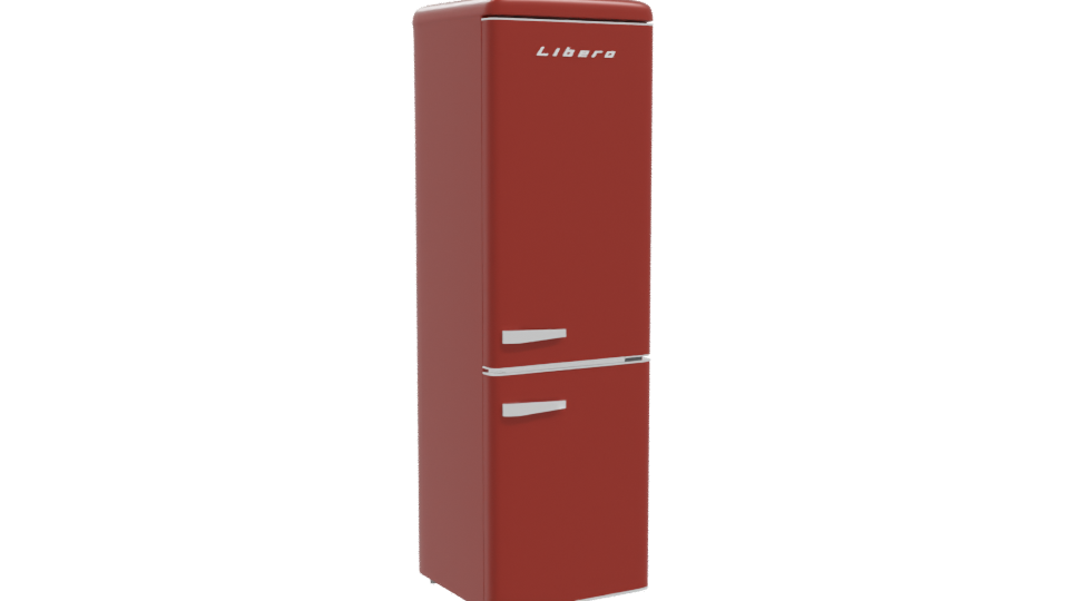 Stylish Vintage Refrigerator Model - Professional 3D Model Render 10