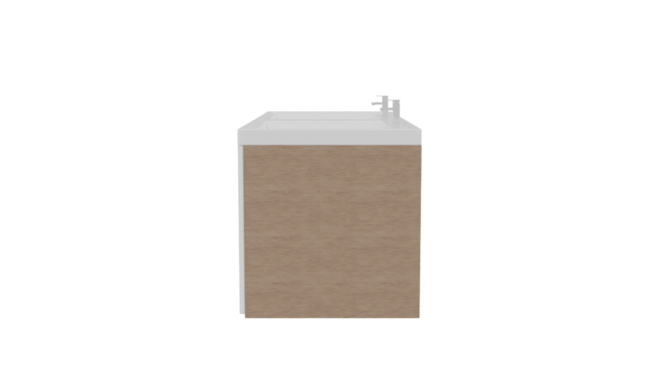 Stylish Double Sink Bathroom Model - Professional 3D Model Render 2