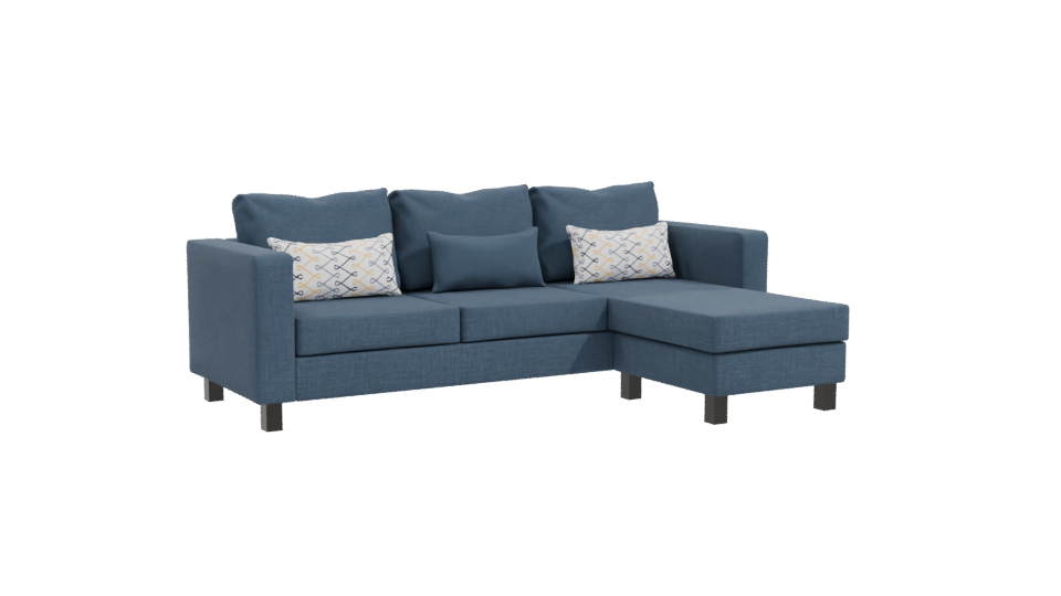 Modern L-Shaped Sofa 3D Model - Professional 3D Model Render 10