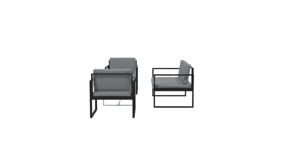 Contemporary Outdoor Furniture Set - Professional 3D Model Render 2