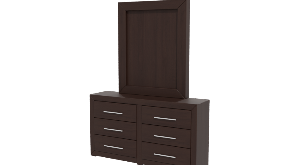 Elegant Modern Vanity Table with Mirror 3D Model - Professional 3D Model Render 12