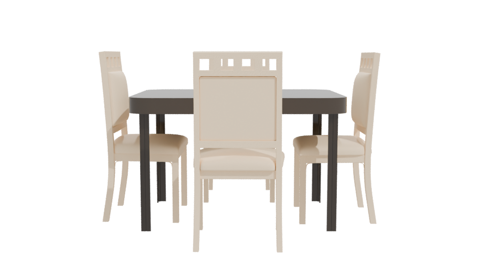 Stylish Dining Table Set 3D - Professional 3D Model Render 11