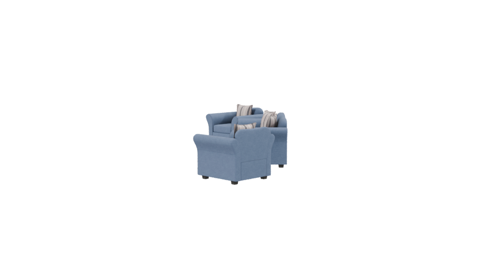 Stylish Fabric Sofa Set 3D Model - Professional 3D Model Render 2