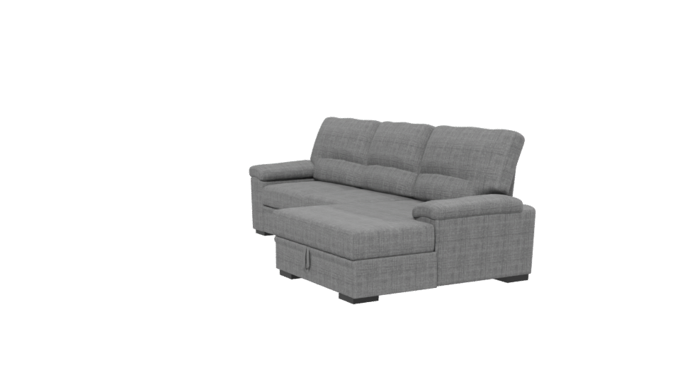 Contemporary Fabric Sectional Sofa 3D Model - Professional 3D Model Render 13