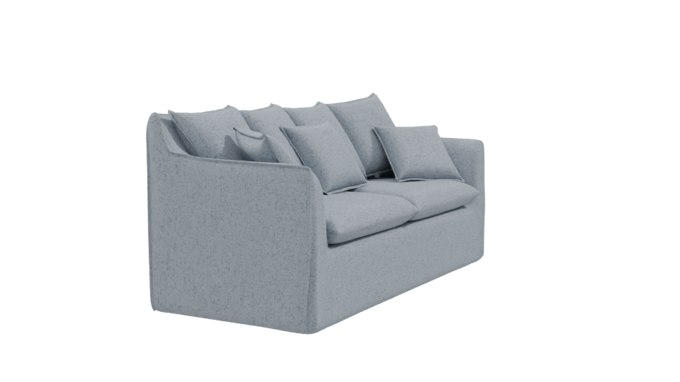 Stylish Modern Sofa with Cushions 3D Model - Professional 3D Model Render 9