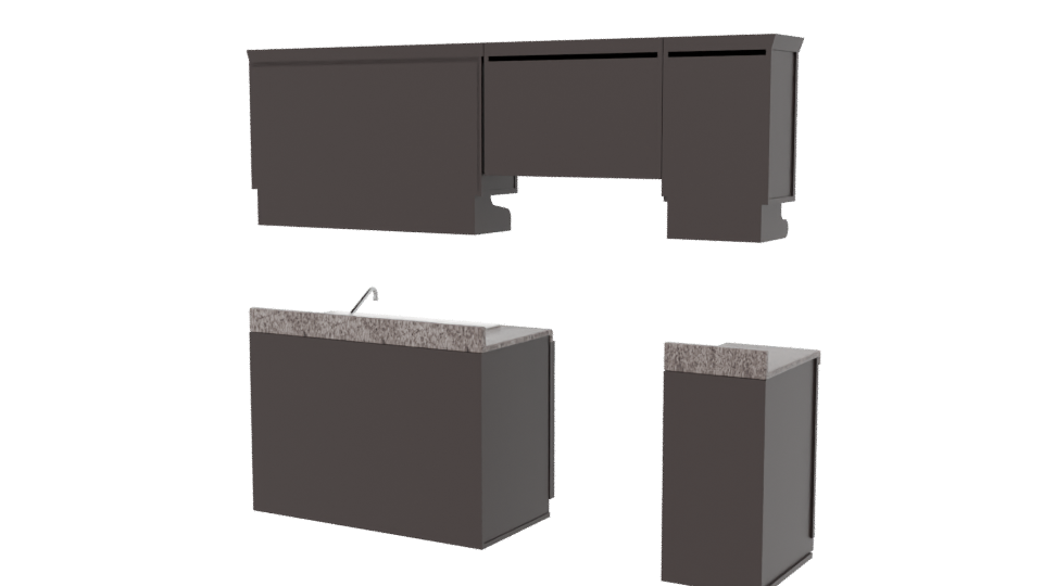 Stylish Modern Kitchen Set 3D - Professional 3D Model Render 6