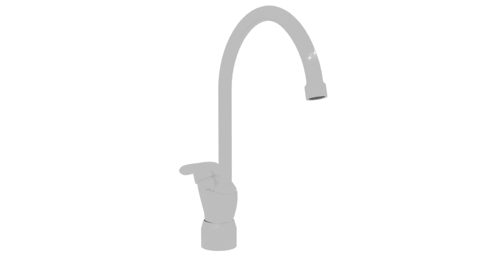 Sleek Modern Kitchen Faucet Model - Professional 3D Model Render 13