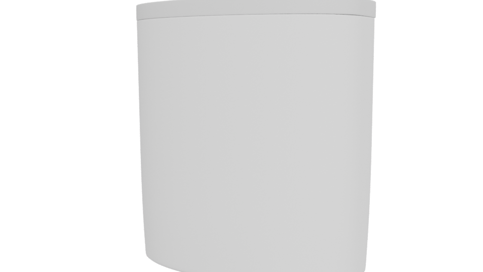 Minimalist Round White Bucket 3D - Professional 3D Model Render 12