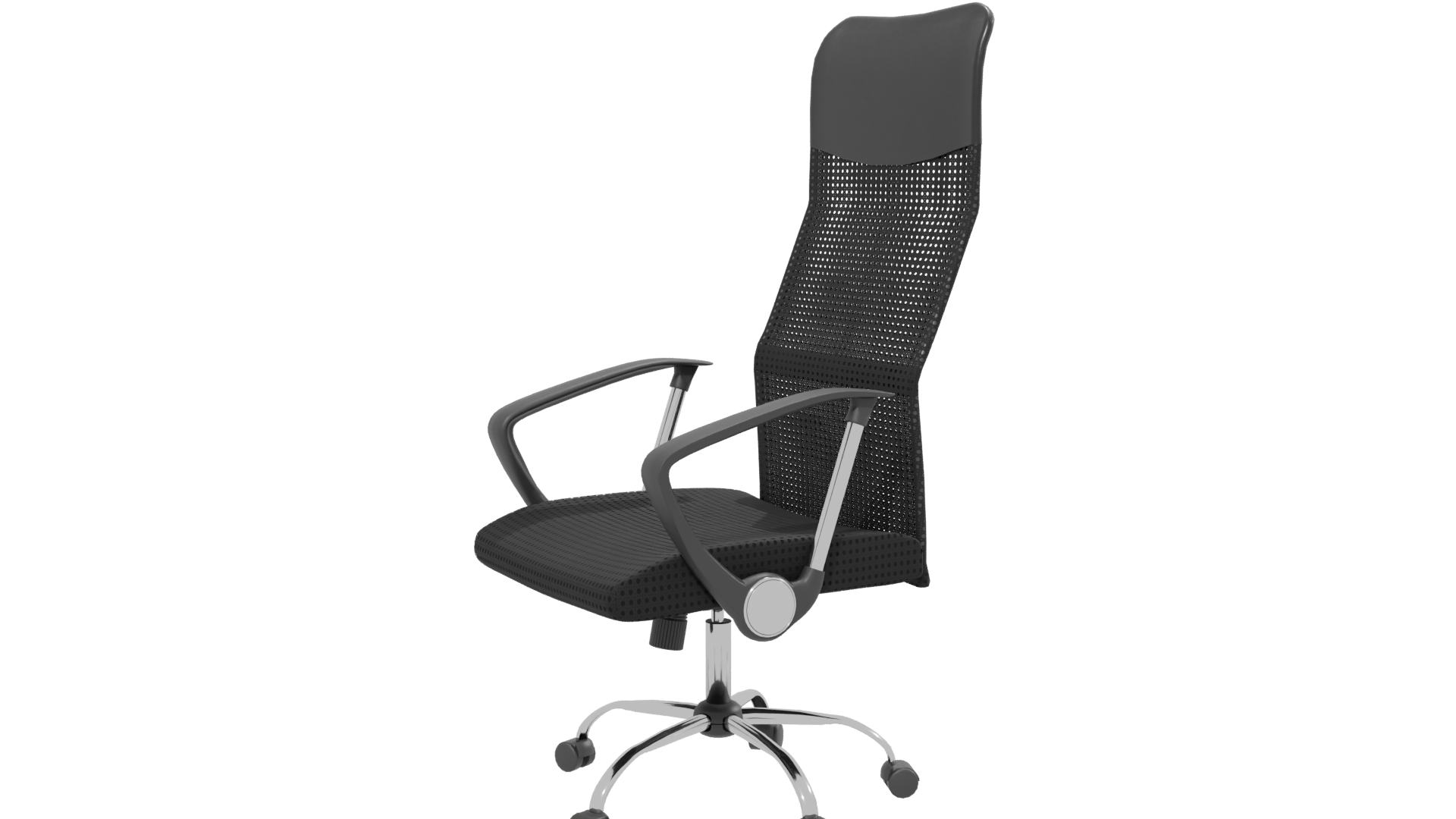 Sleek Modern Ergonomic Office Chair 3D Model - Professional 3D Model Render 13