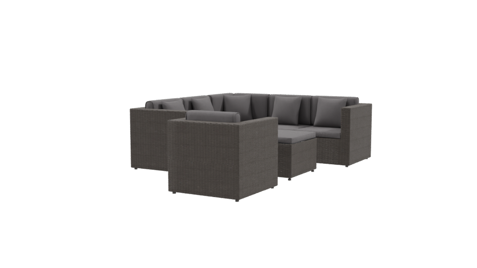 Stylish Outdoor Sofa Set 3D - Professional 3D Model Render 9