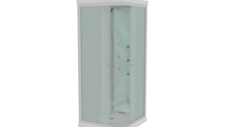 Modern Shower Cabin 3D Model - Professional 3D Model Render 9
