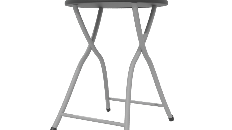 Minimalist Metal Bar Stool 3D - Professional 3D Model Render 6