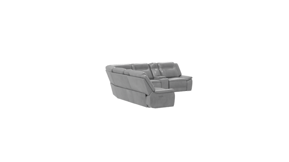 Contemporary Modular Leather Sofa 3D Model - Professional 3D Model Render 7