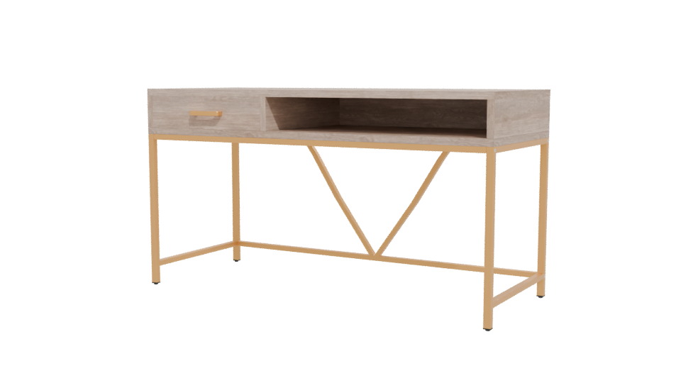 Elegant Minimalist Desk 3D Model - Professional 3D Model Render 12