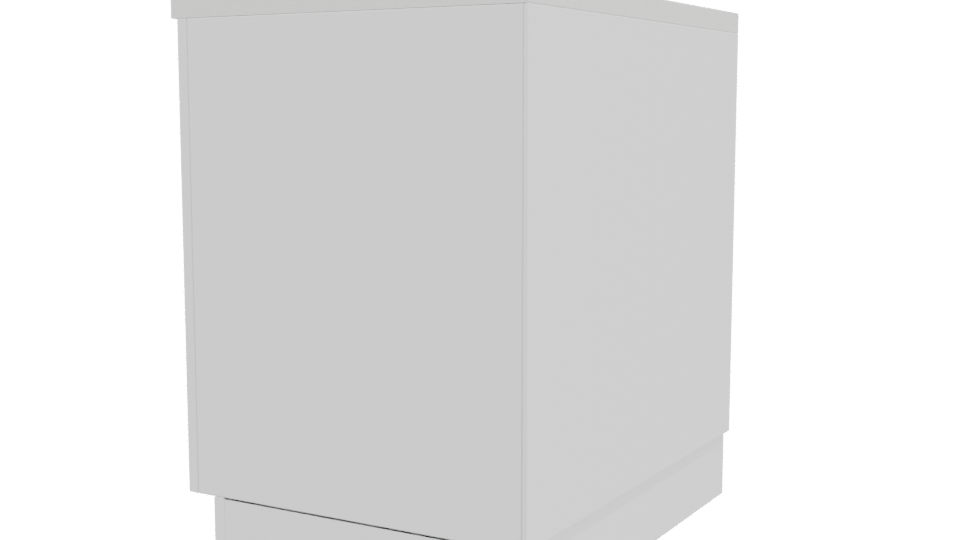 Stylish Wooden Kitchen Cabinet Model - Professional 3D Model Render 3