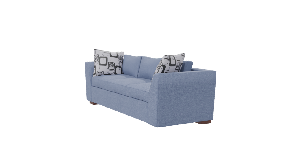 Stylish Blue Sofa 3D Model - Professional 3D Model Render 7