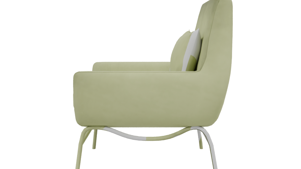 Stylish Modern Accent Chair 3D - Professional 3D Model Render 2