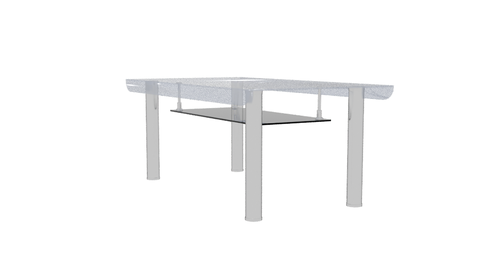 Modern Glass Coffee Table 3D - Professional 3D Model Render 7
