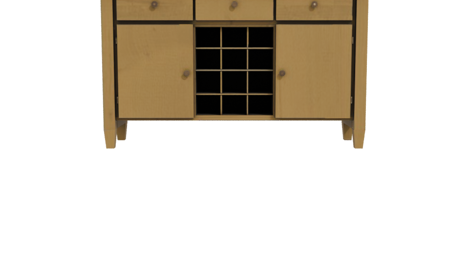 Contemporary Wooden Sideboard Model - Professional 3D Model Render 11