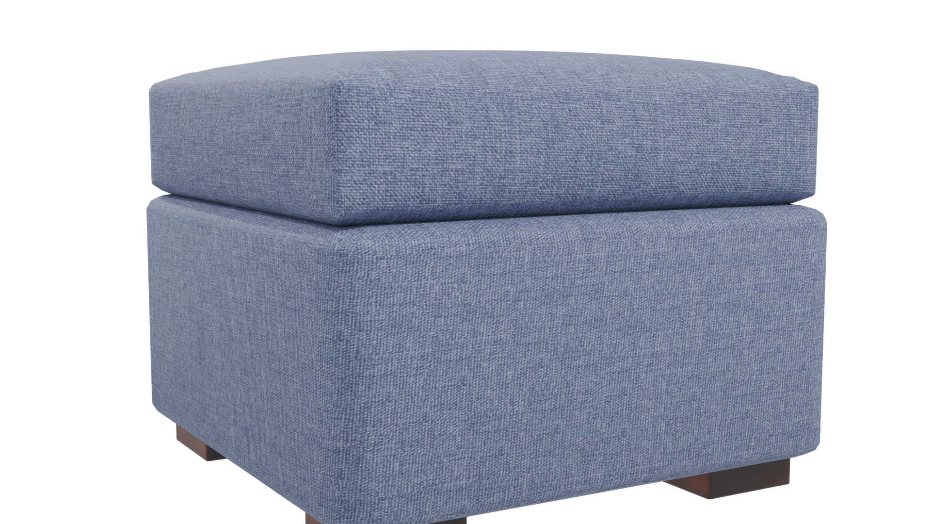 Stylish Blue Ottoman 3D Model - Professional 3D Model Render 10
