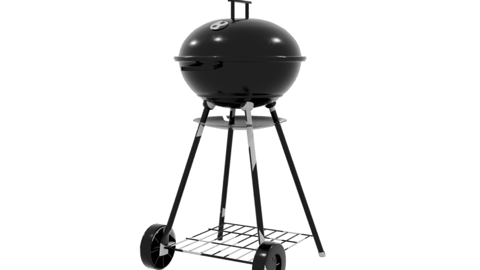Stylish Outdoor Charcoal Grill 3D - Professional 3D Model Render 9