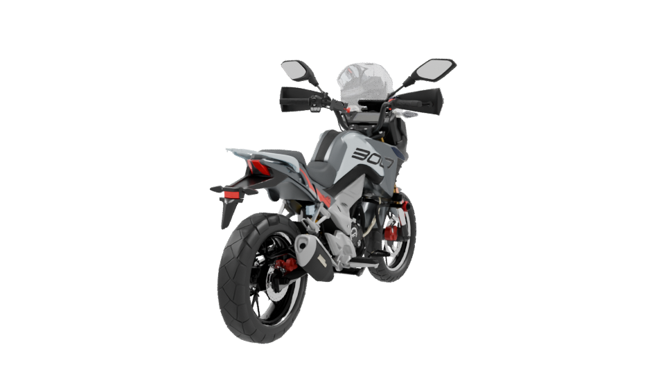 Sporty Adventure Motorcycle 3D - Professional 3D Model Render 9