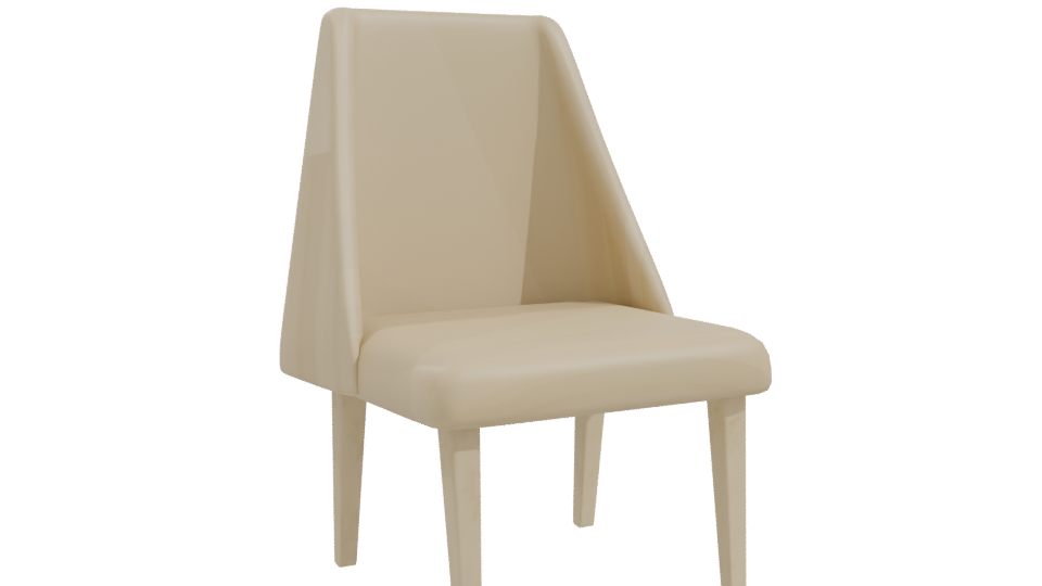 Minimalist Fabric Dining Chair 3D - Professional 3D Model Render 10