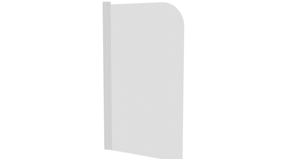 Mampara Baño Mendoza 130x75 3D - Professional 3D Model Render 12