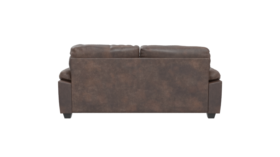Stylish Brown Leather Sofa 3D - Professional 3D Model Render 5