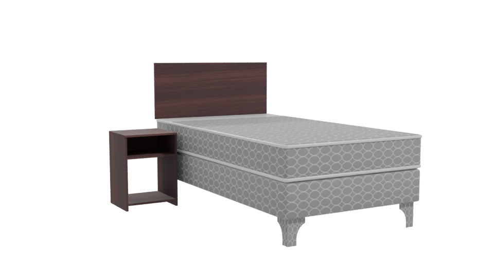 Stylish Single Bed 3D Model - Professional 3D Model Render 10