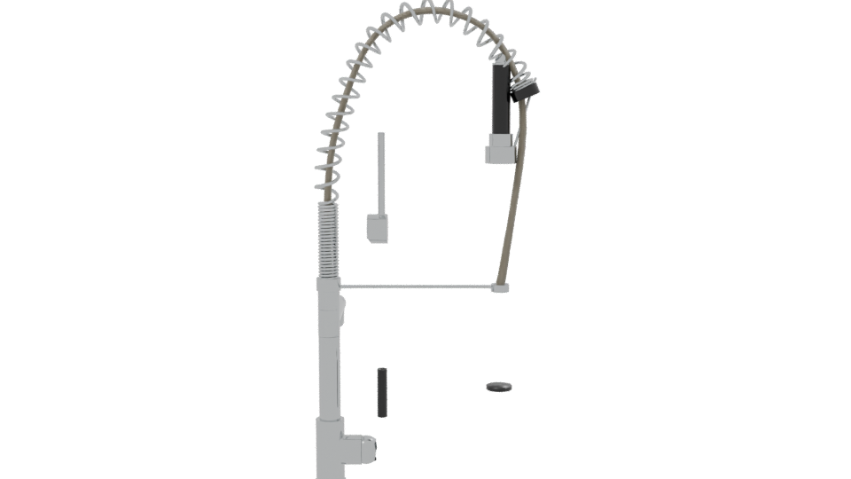 Industrial Mechanical Spring Assembly 3D - Professional 3D Model Render 8