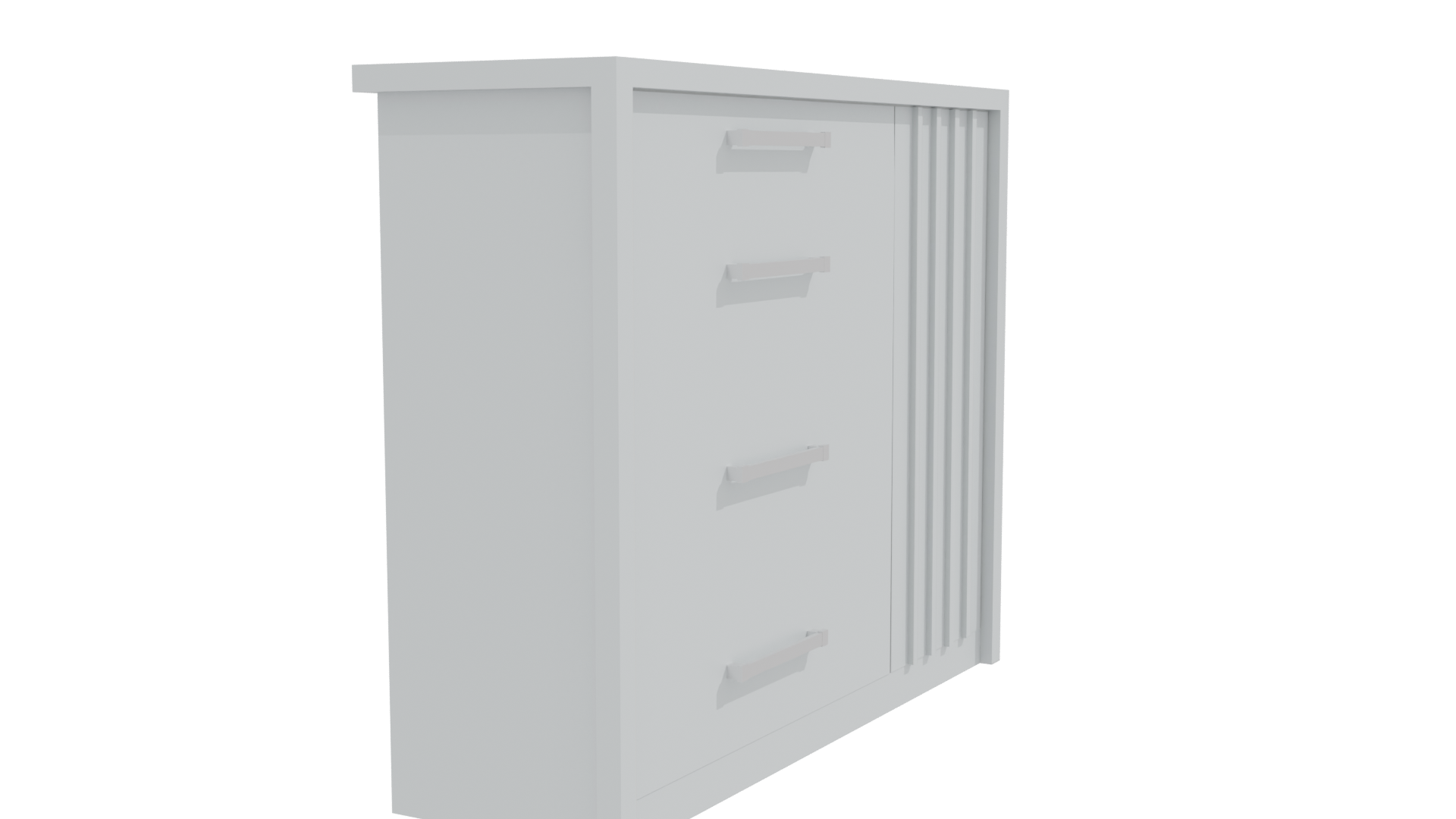 Stylish Modern Bedroom Dresser 3D - Professional 3D Model Render 9