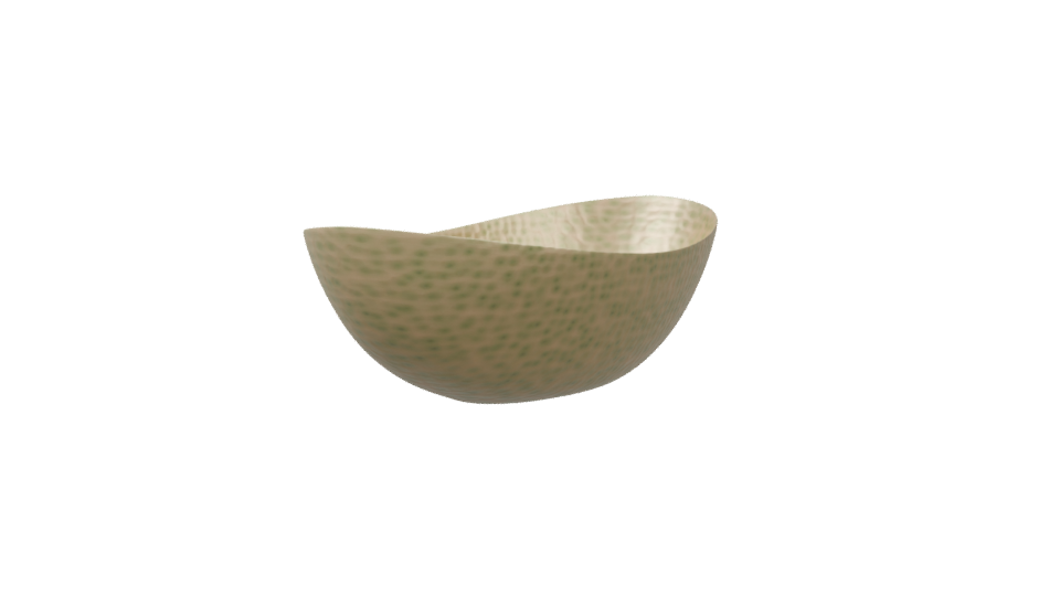 Stylized Hammered Metal Bowl 3D - Professional 3D Model Render 3