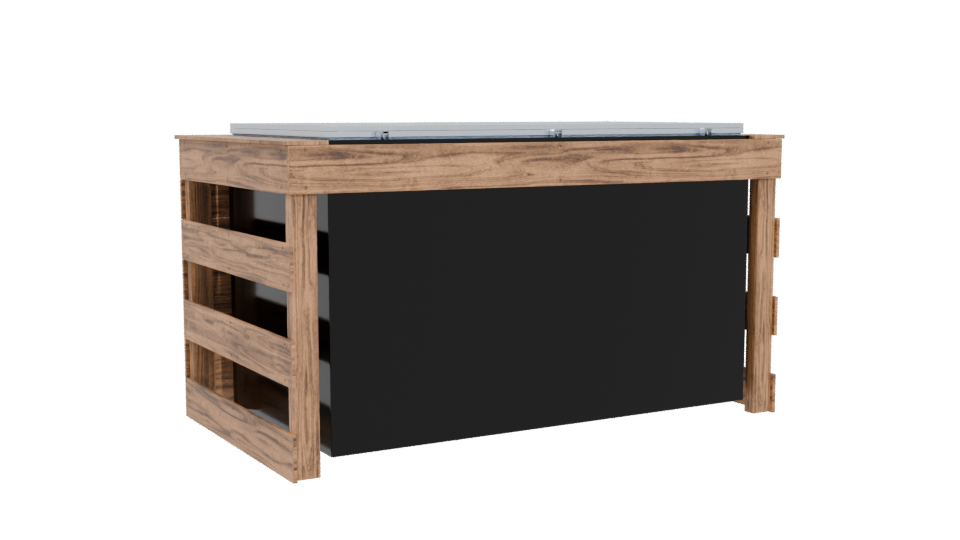 Stylish Wooden Storage Box 3D Model - Professional 3D Model Render 4