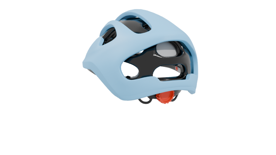 Lightweight Modern Bicycle Helmet 3D Model - Professional 3D Model Render 4