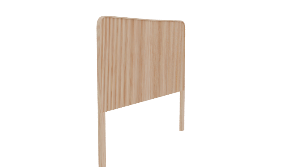 Modern Wooden Headboard 3D - Professional 3D Model Render 9