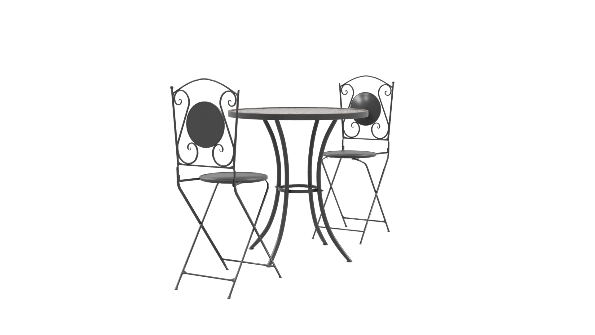 Stylish Bistro Table Set 3D - Professional 3D Model Render 9