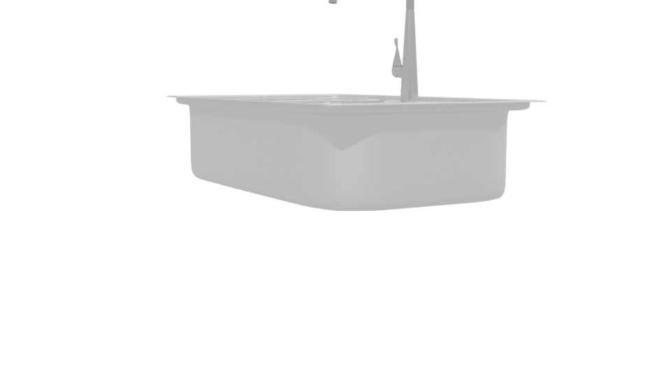 Sleek Stainless Steel Kitchen Sink 3D Model - Professional 3D Model Render 13
