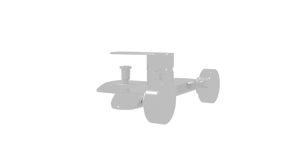 Sleek Modern Bathroom Faucet 3D Model - Professional 3D Model Render 3