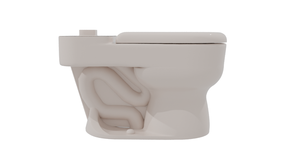 Elegant Ceramic Toilet Model for Modern Bathrooms - Professional 3D Model Render 8