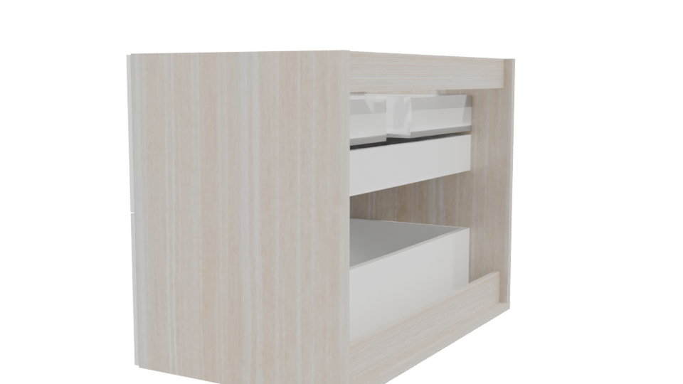 Sleek Minimalist Bathroom Vanity 3D - Professional 3D Model Render 3