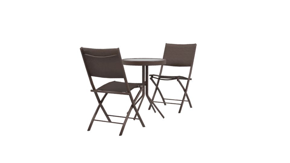 Outdoor Folding Table and Chairs 3D - Professional 3D Model Render 3