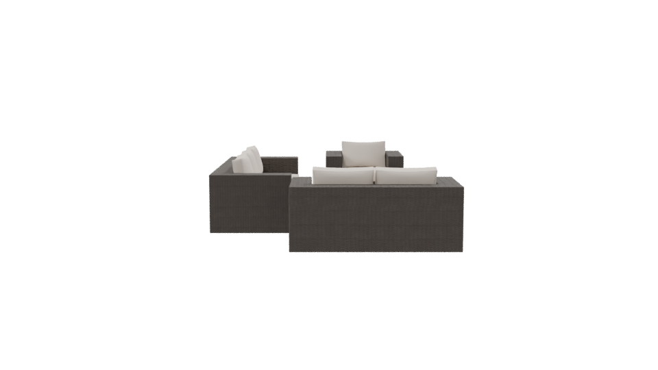 Stylish Outdoor Sofa Set 3D - Professional 3D Model Render 8