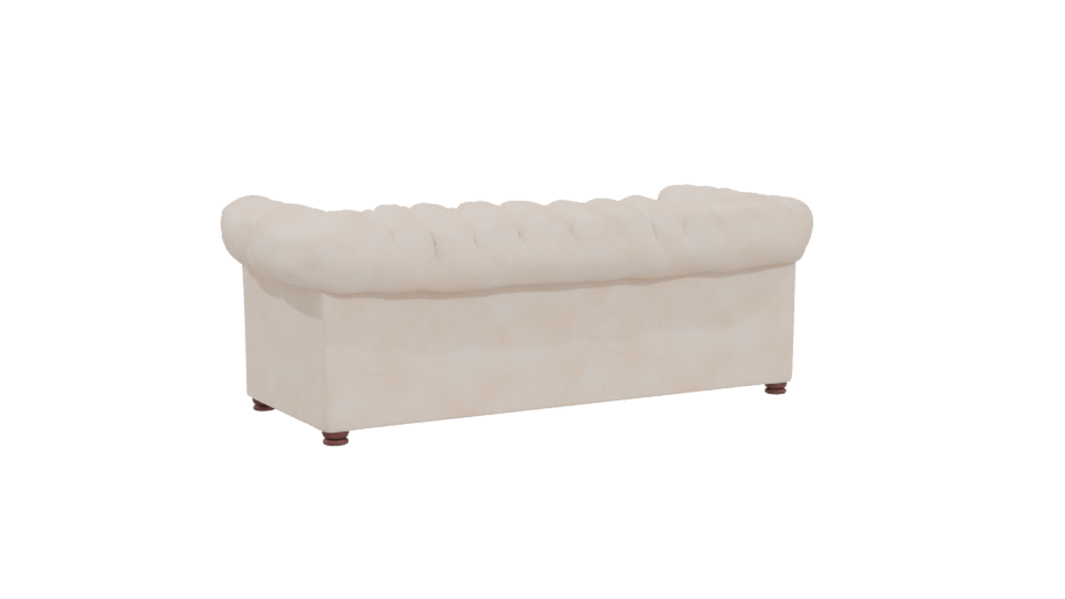 Elegant Chesterfield Sofa 3D Model - Professional 3D Model Render 4