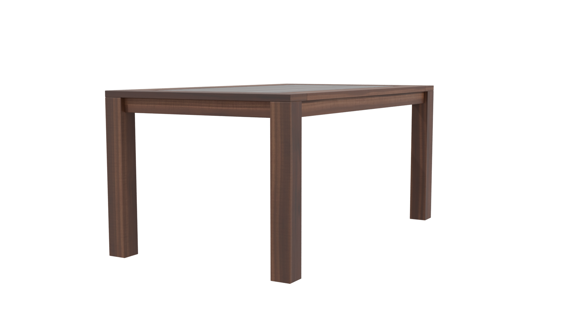 Elegant Glass-Top Wooden Table - Professional 3D Model Render 3