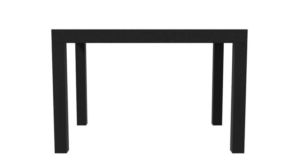 Stylish Black Wooden Table 3D - Professional 3D Model Render 2