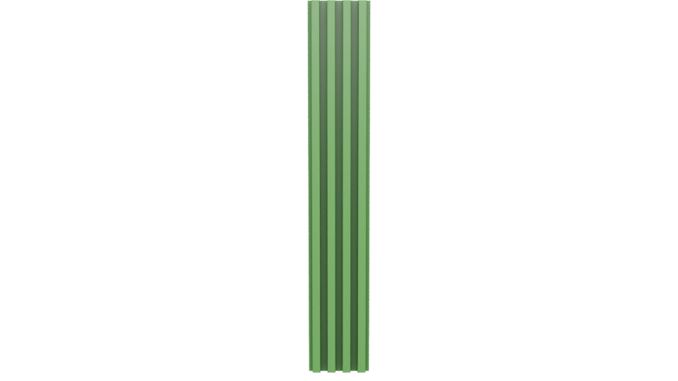 Stylized Vertical Green Panel Model - Professional 3D Model Render 5